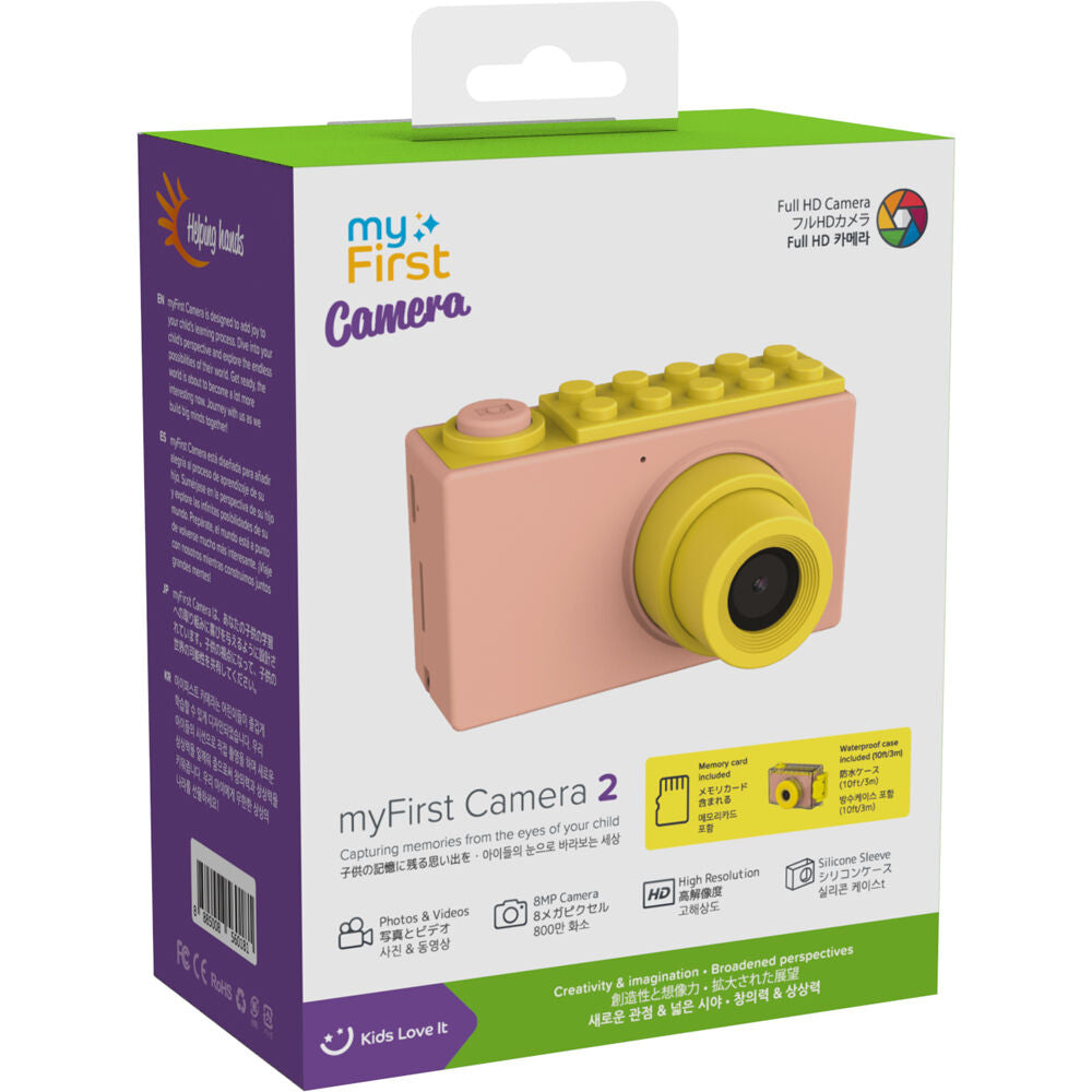 Cámara Digital myFirst Kids 2 Sumergible para Niños Rosa - vista lateral