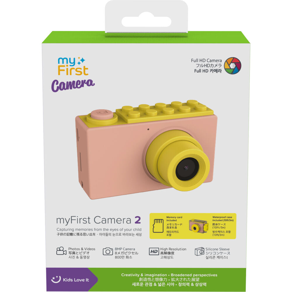 Cámara Digital myFirst Kids 2 Sumergible para Niños Rosa - puertos y conexiones