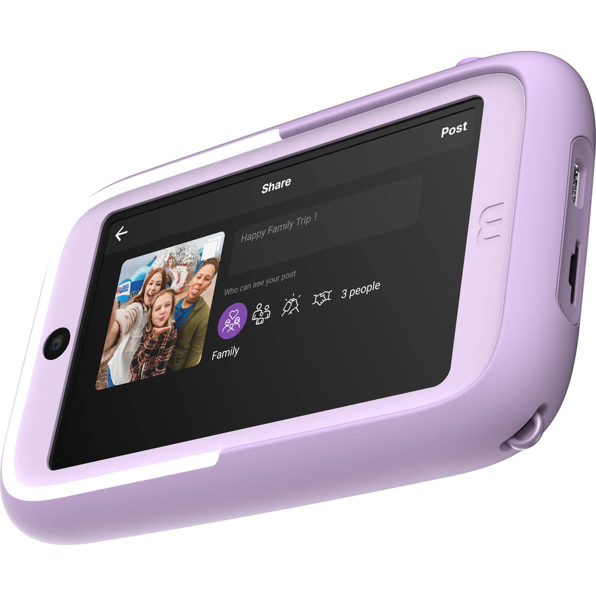 Cámara Digital myFirst Kids 50 para Niños 20MP Morada - puertos y conexiones