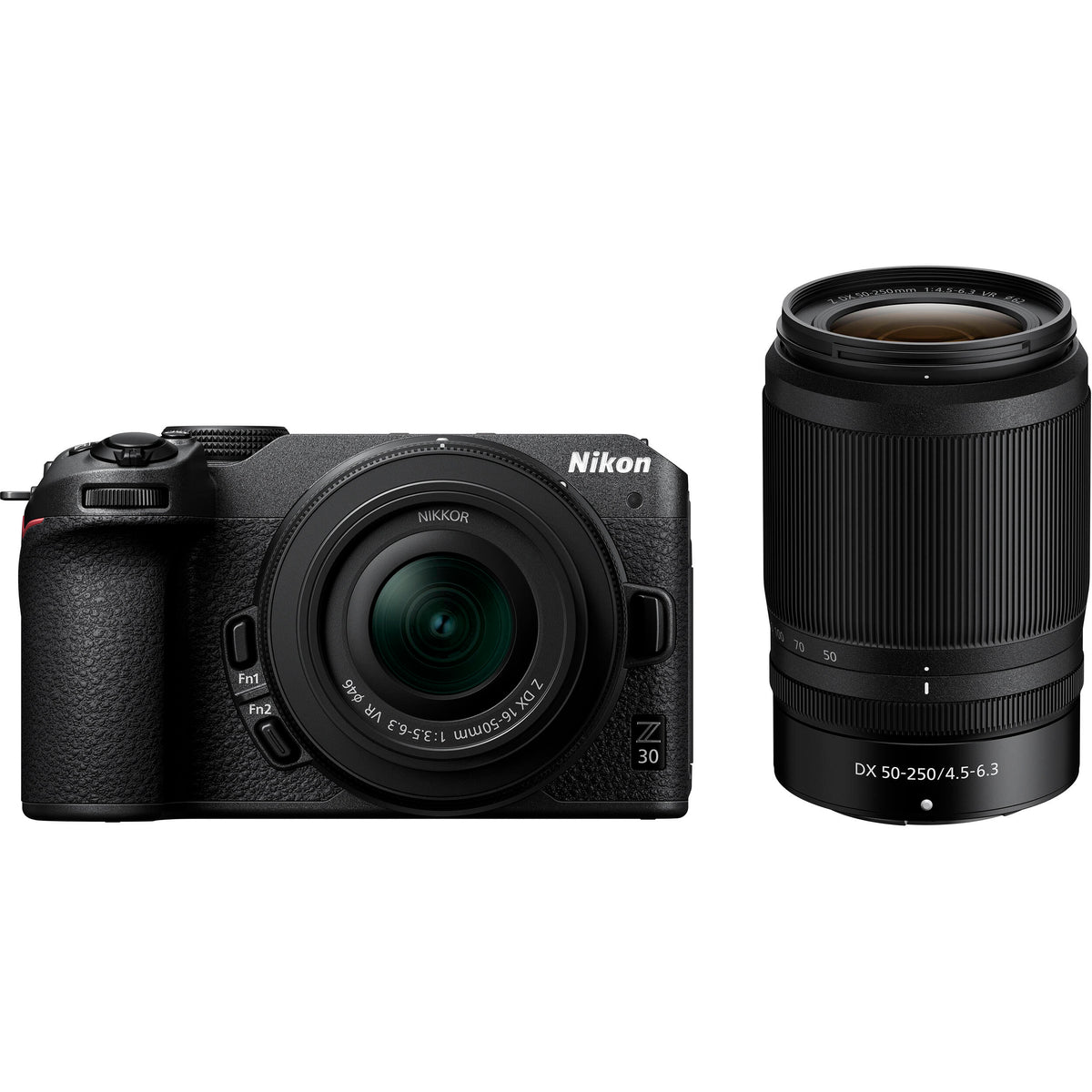 Cámara Digital Nikon Z30 Mirrorless con Lentes 16-50mm y 50-250mm - vista principal