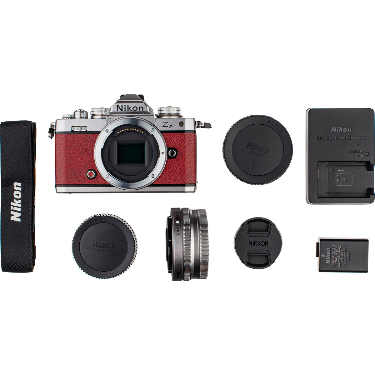 Cámara Digital Nikon Zfc Mirrorless con Lente 16-50mm Rojo Carmesí - detalle
