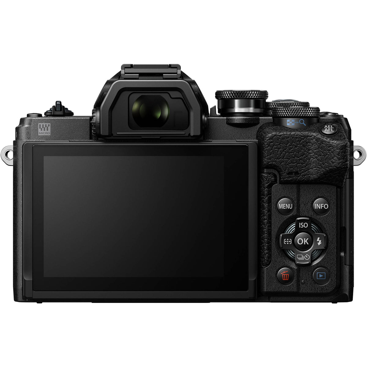 Cámara Digital Olympus OM-D E-M10 Mark IV con Lente 14-42mm EZ Negra - vista frontal