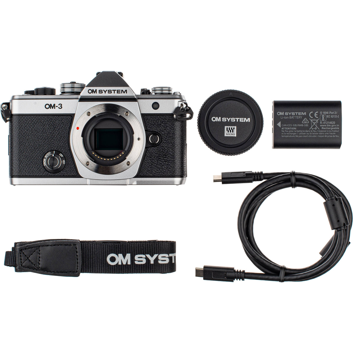 Cámara Digital OM System OM-3 Mirrorless 20.4MP Retro - detalle