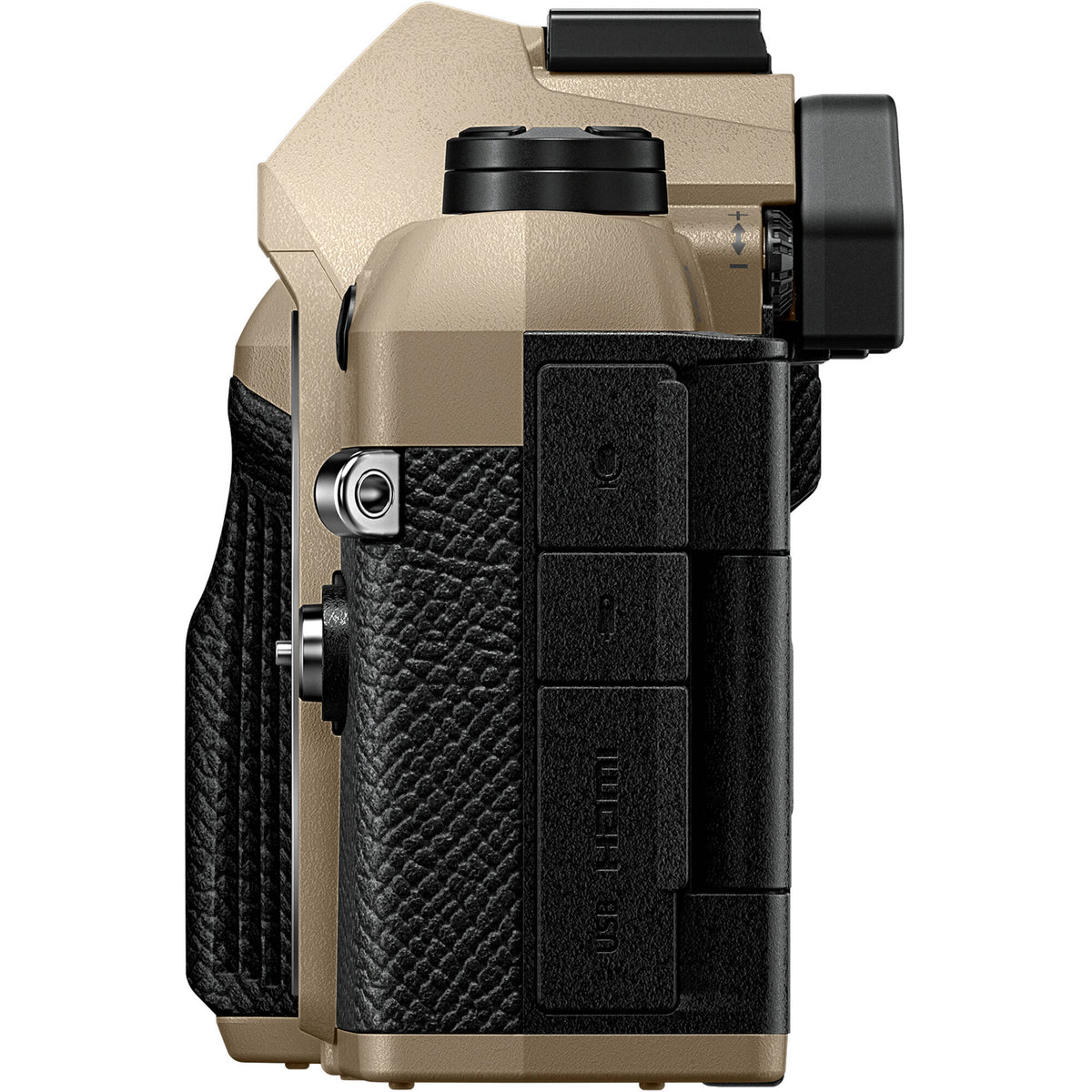 Cámara Digital OM System OM-5 Mark II Mirrorless 20.4MP Beige Arena - vista lateral