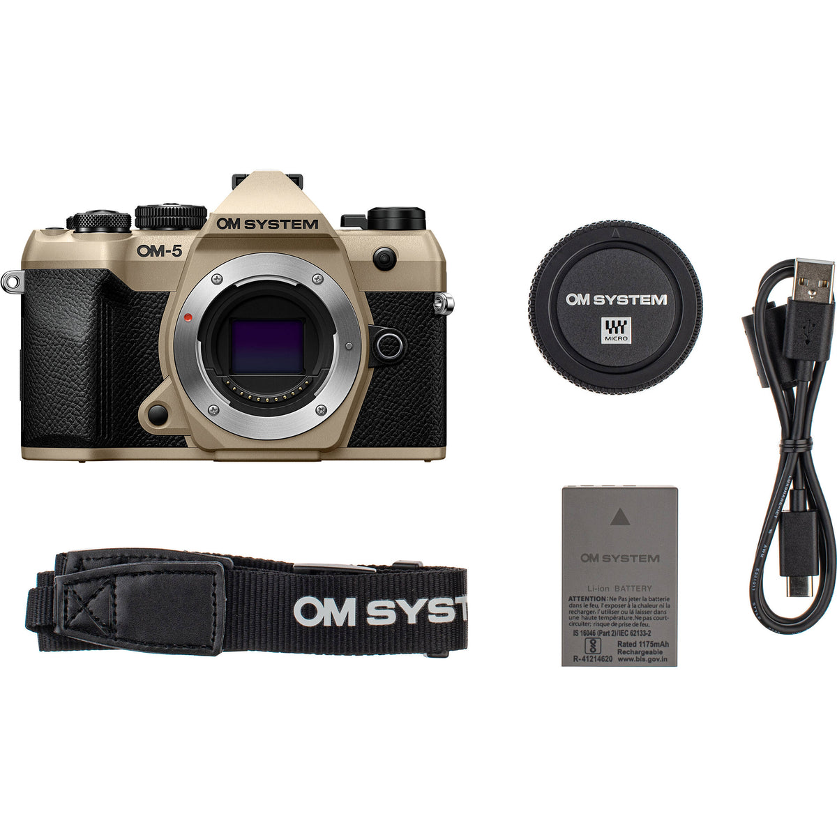 Cámara Digital OM System OM-5 Mark II Mirrorless 20.4MP Beige Arena - detalle
