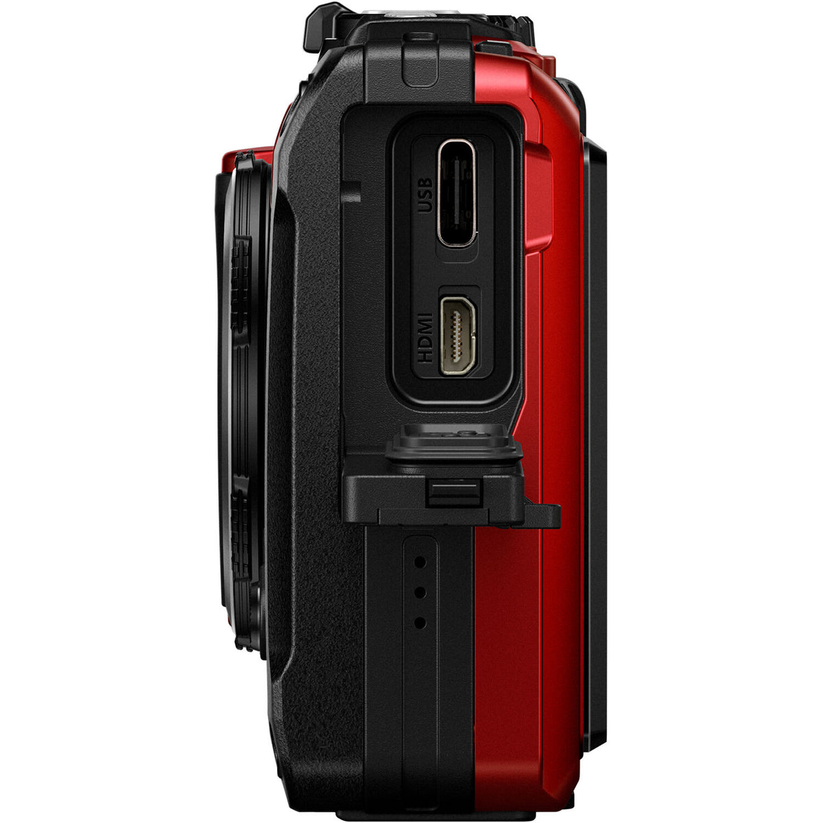 Cámara Digital OM System Tough TG-7 Sumergible Roja
