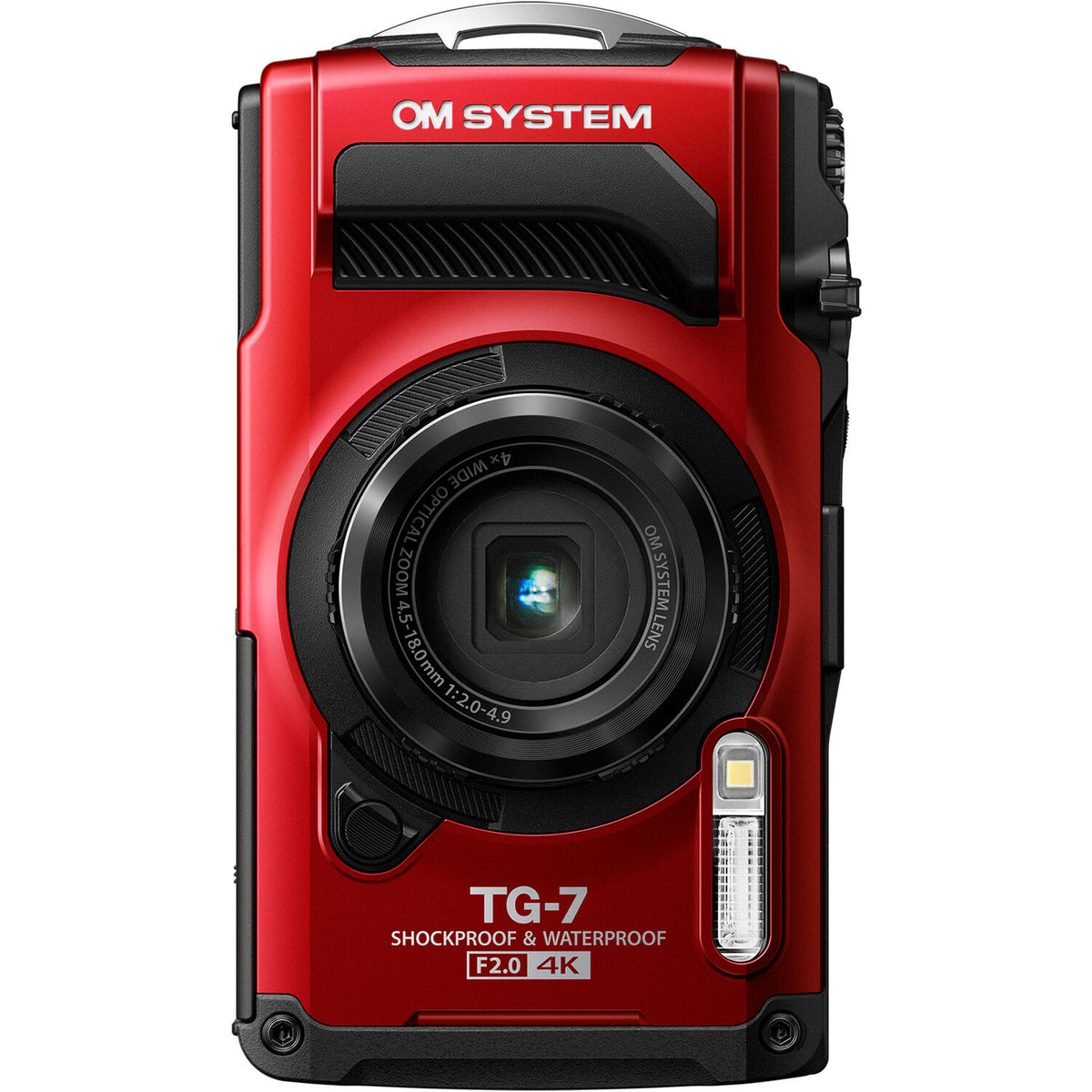 Cámara Digital OM System Tough TG-7 Sumergible Roja