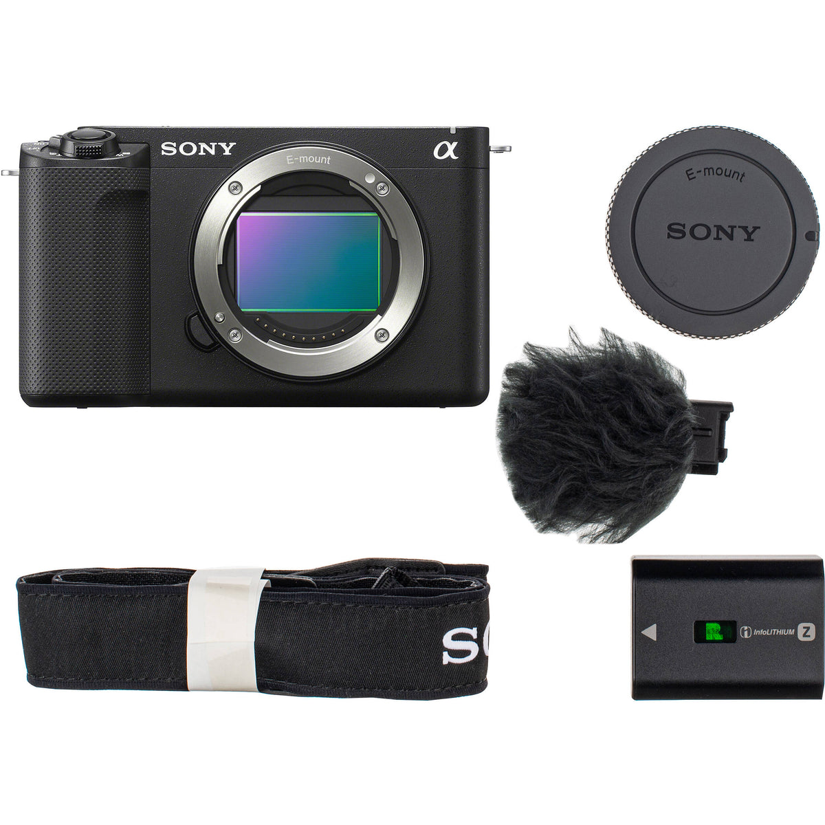 Cámara Digital Sony ZV-E1 con Lente FE 28-60mm Negra - contenido de la caja