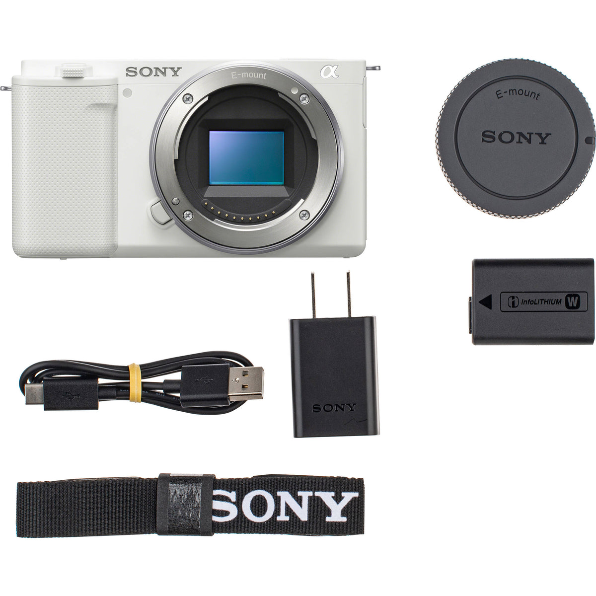 Cámara Digital Sony ZV-E10 con Lente E 16-50mm Blanca - en uso