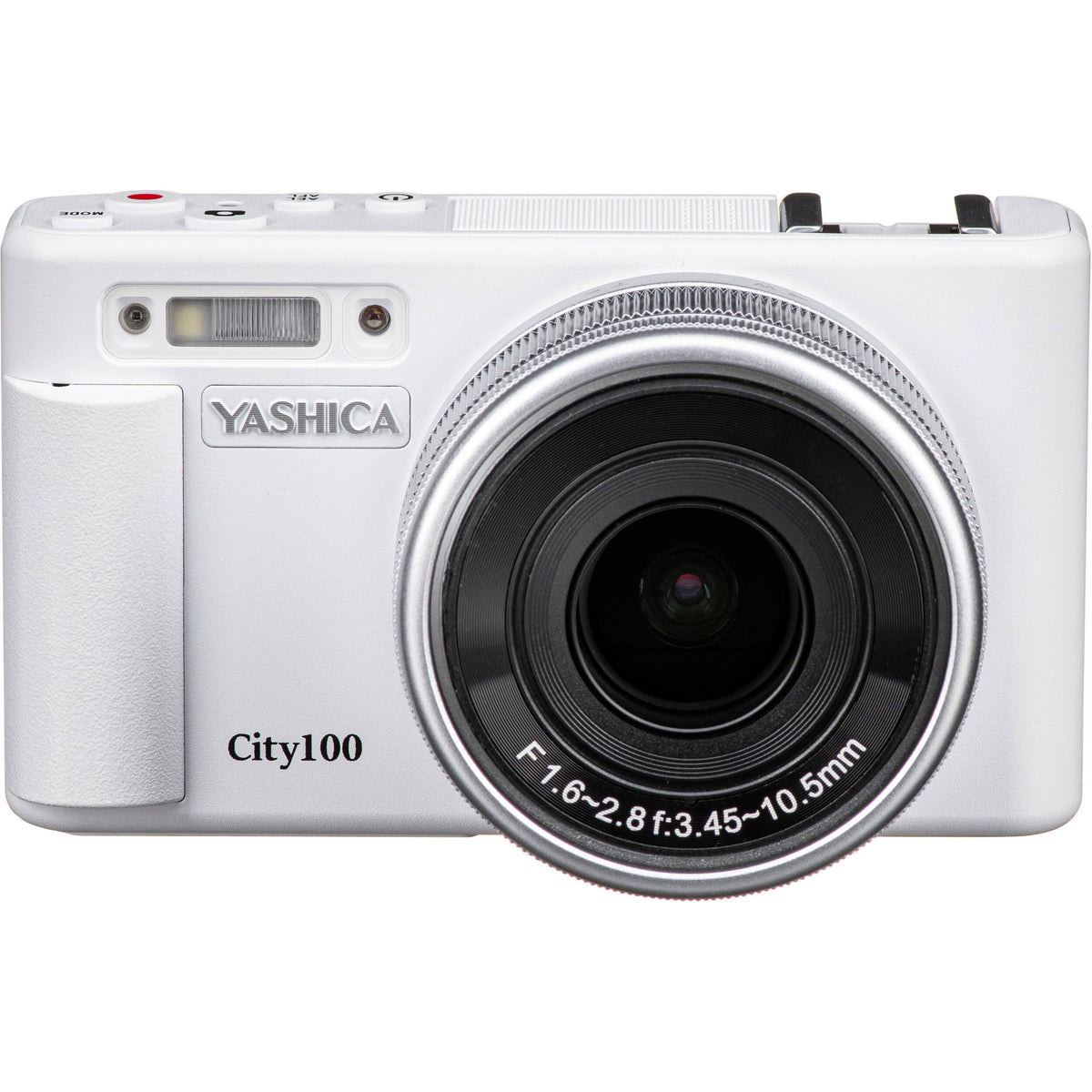 Cámara Digital Yashica City 100 Zoom Óptico 3x 13MP Blanca - vista lateral