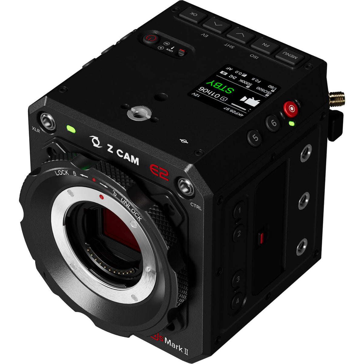 Cámara Digital Z CAM E2-M4s Mark II Professional 4K con NDI y PixelLink (Micro Four Thirds) - vista lateral