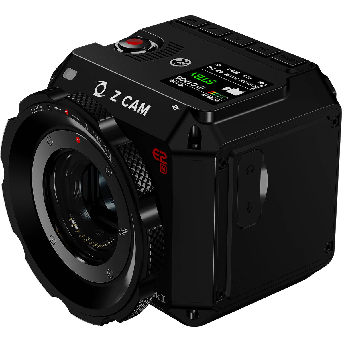 Cámara Digital Z CAM E2N Mark II 4K con NDI - vista lateral
