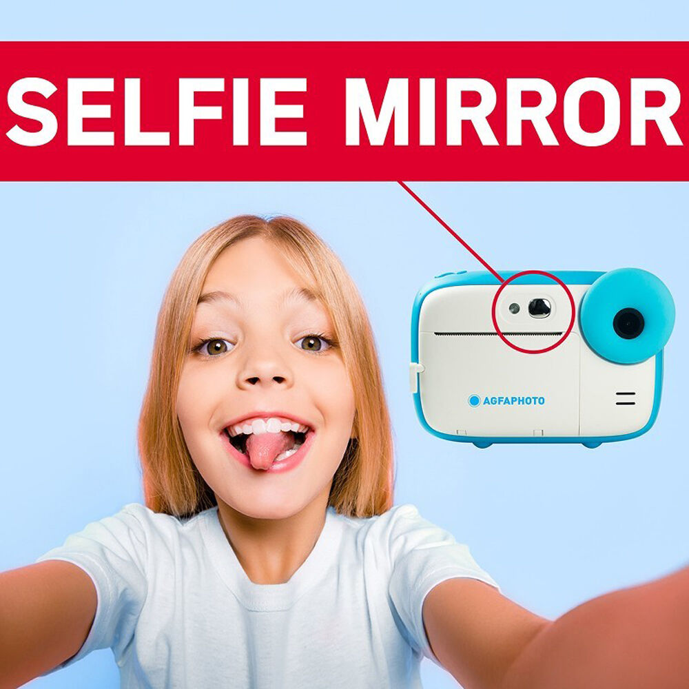 Cámara Instantánea AgfaPhoto Realikids Instant Cam para Niños Rosa - en uso