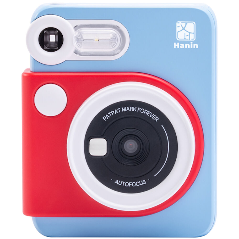 Cámara Instantánea Hanin M6 con Kit de Película 20 Fotos Roja y Azul - vista trasera