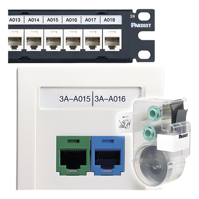 Casete de 125 Etiquetas Adhesivas Panduit C252X030FJC Blanco