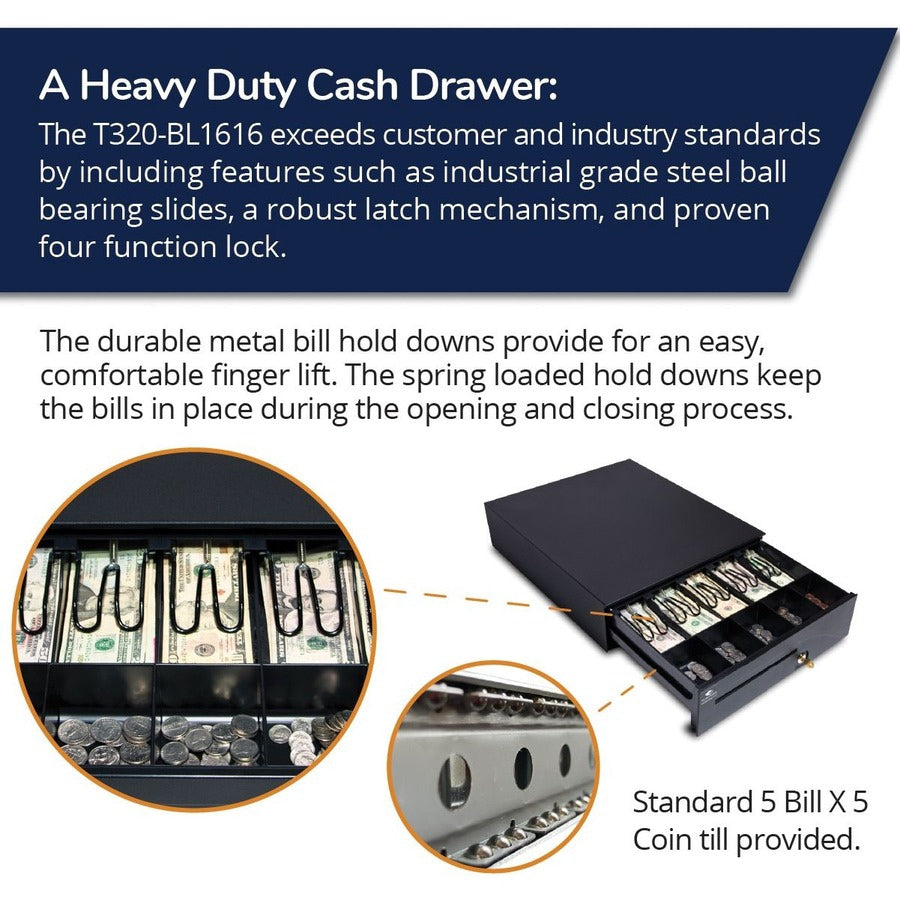 Cajón de Dinero apg Cash Drawer Heavy Duty Series 100 Cash Drawer: T320-BL1616 - vista 5