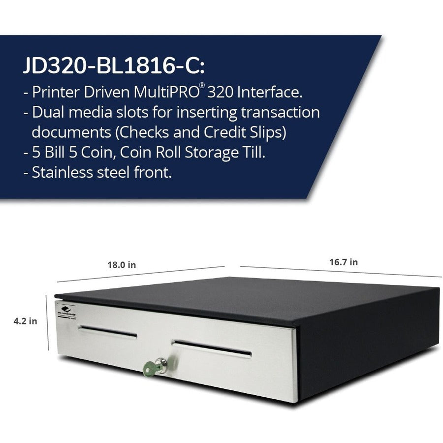 Cajón de Dinero apg Cash Drawer Series 4000 1816 Cash Drawer - vista 3