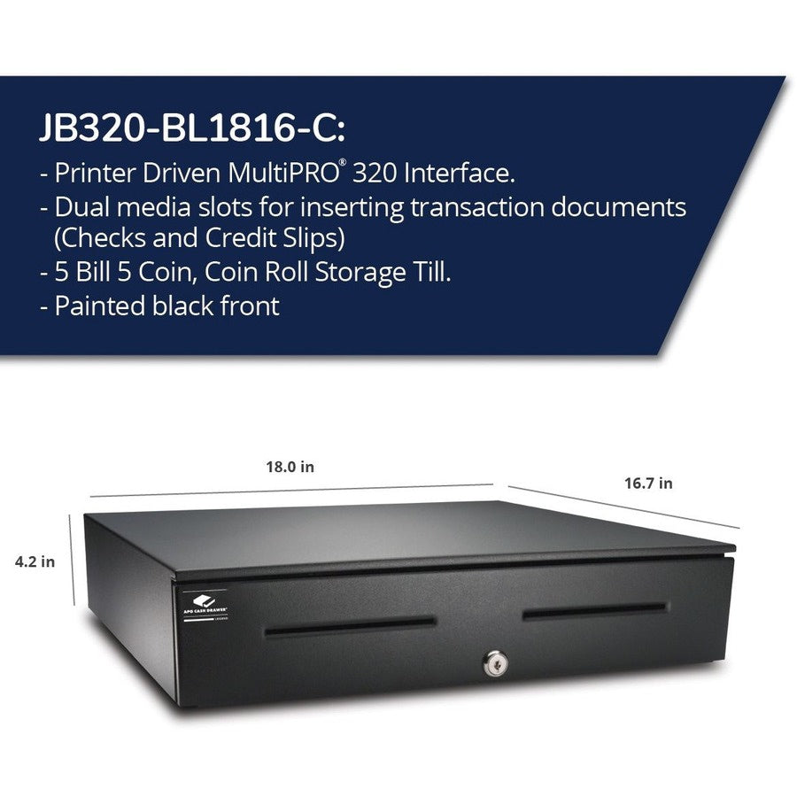 Cajón de Dinero apg Cash Drawer Series 4000 1816 Cash Drawer - vista 3