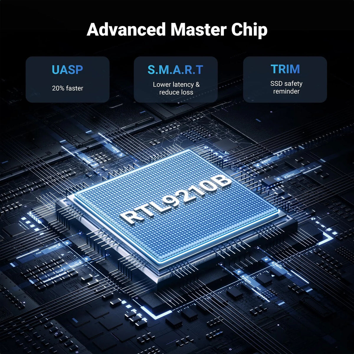 Carcasa de Disco UGREEN Aluminio SSD M.2 NVMe y SATA USB-C 10Gb/s - detalle
