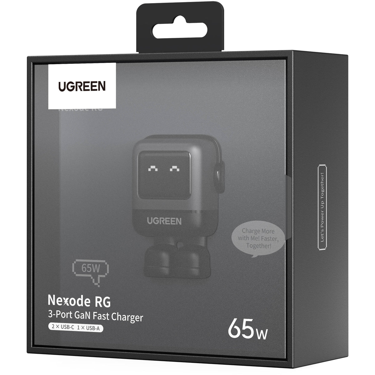 Cargador de Pared UGreen 65W Carga Rápida - vista trasera