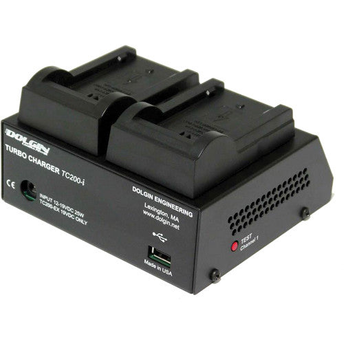 Cargador Dolgin Engineering TC200-i Dual Slot para Canon LP-E8 - vista frontal