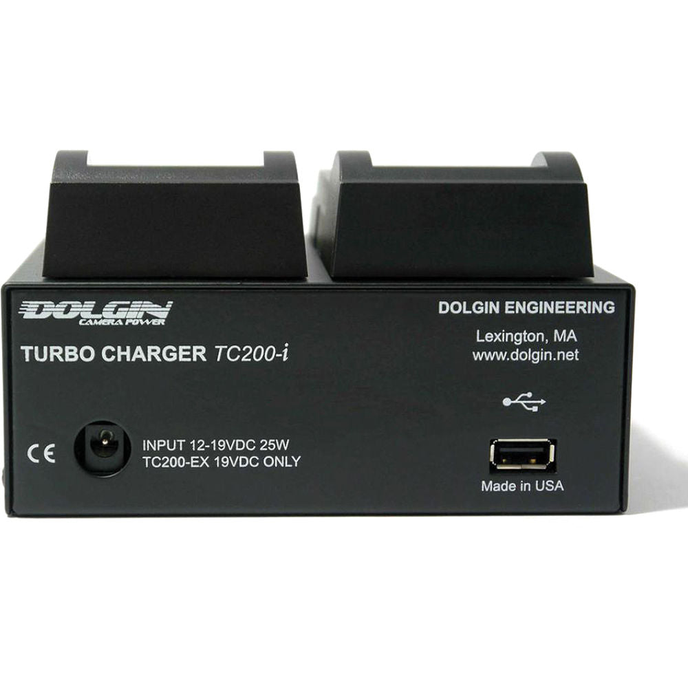 Cargador Dolgin Engineering TC200-i Dual Slot para Canon LP-E8 - vista lateral
