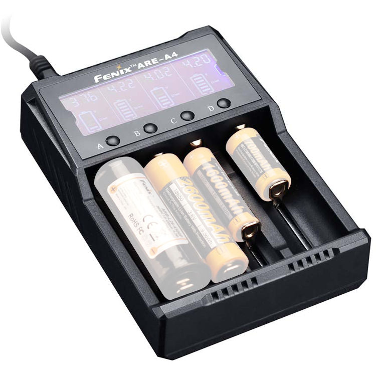 Cargador Fenix Flashlight ARE-A4 - vista trasera