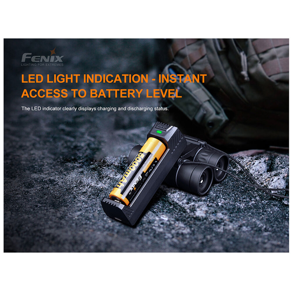 Cargador Fenix Flashlight ARE-X1 V2.0 Single-Channel Smart - contenido de la caja