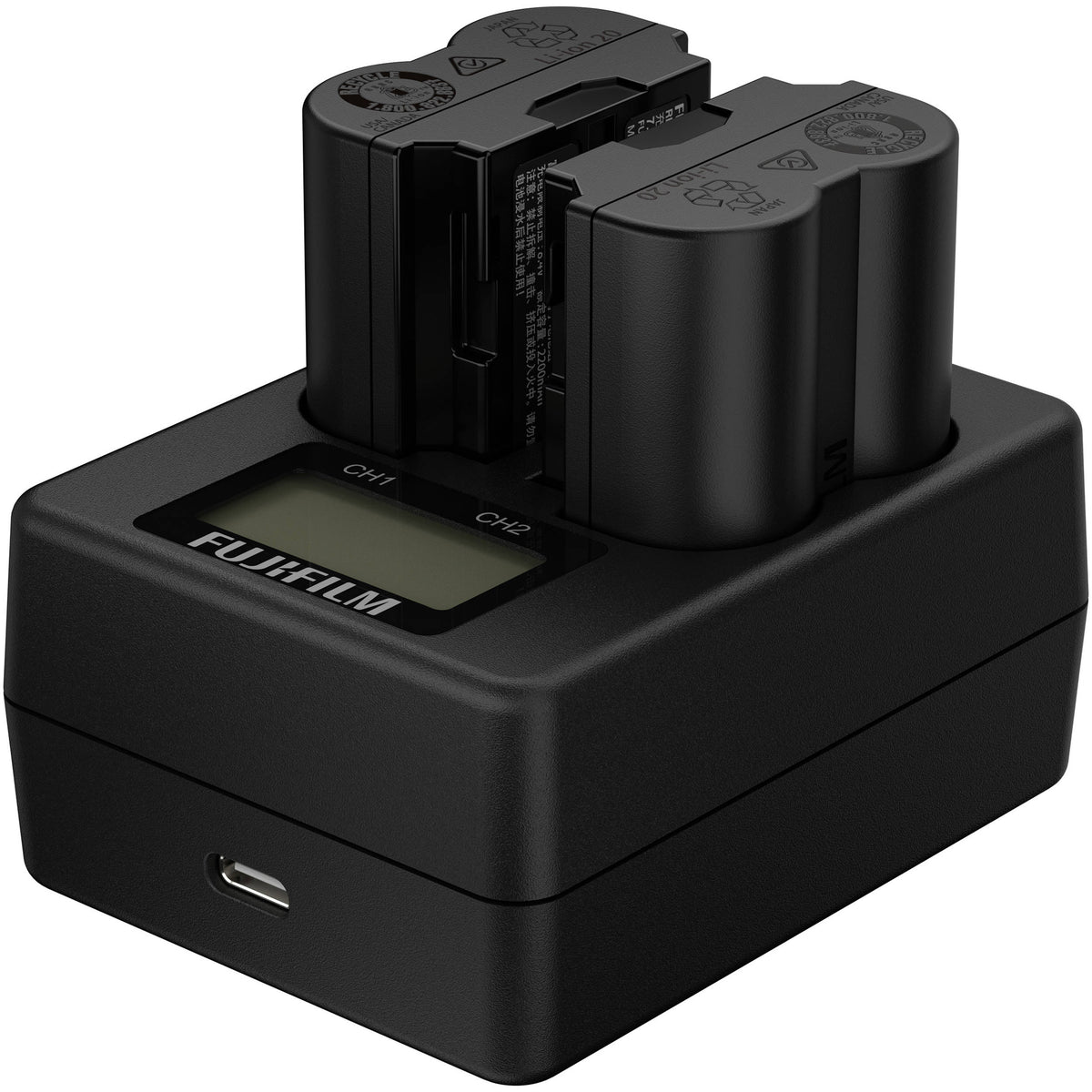 Cargador Fujifilm BC-W235 Dual - vista lateral