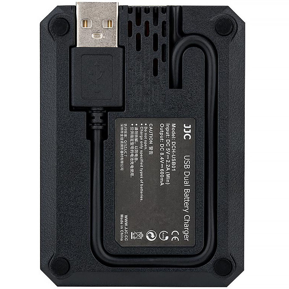 Cargador JJC DCH-BLF19E Dual - vista trasera
