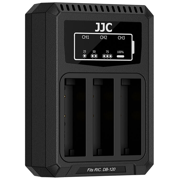 Cargador JJC Multi- para Ricoh DB-120 - vista trasera