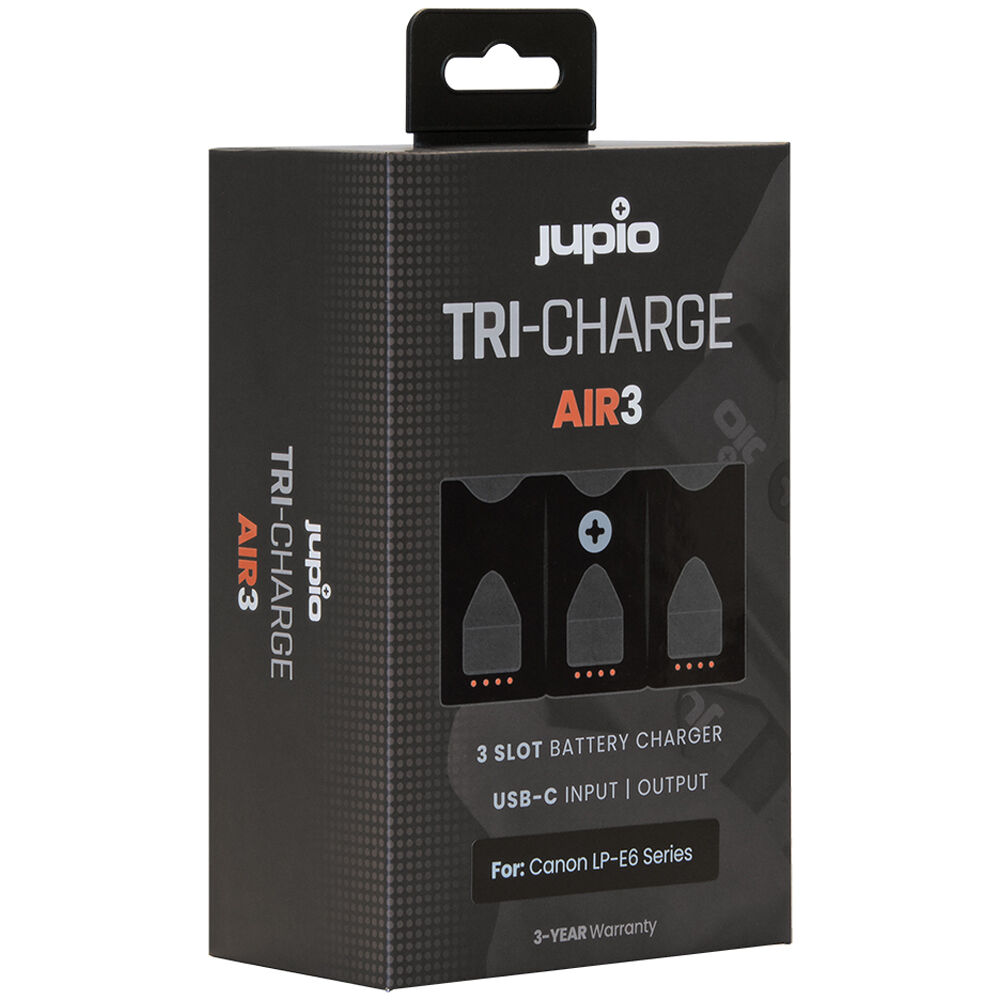 Cargador Jupio Tri-Charge Air3 para Nikon EN-EL15 - puertos y conexiones