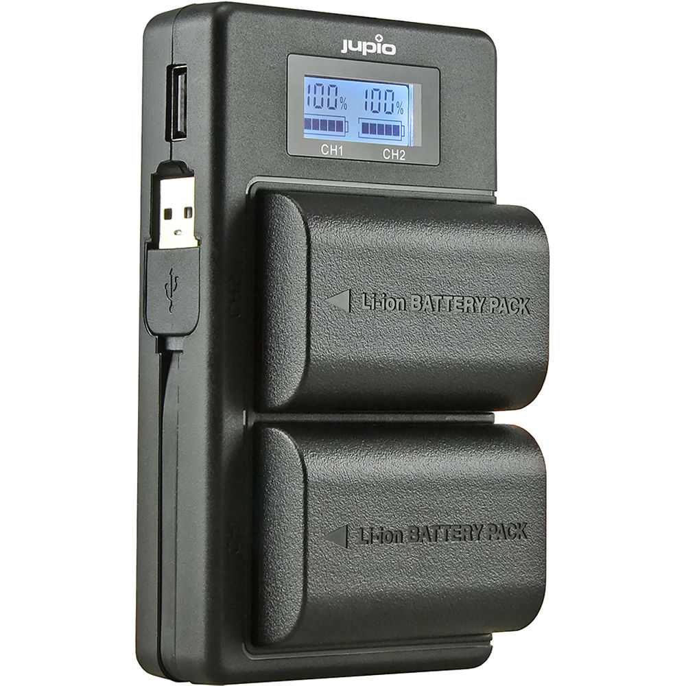 Cargador Jupio USB Dedicated Duo para Canon LP-E6 - vista frontal