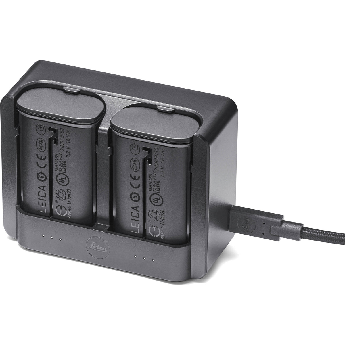 Cargador Leica BC-SCL6 USB-C Dual - vista frontal