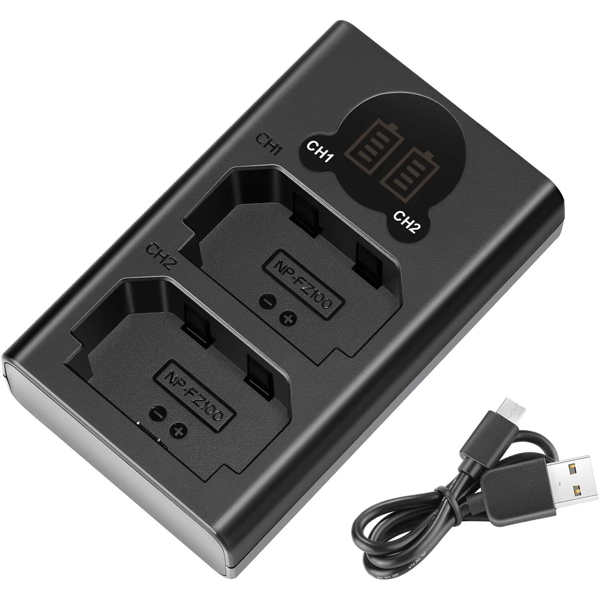 Cargador Neewer Dual USB para NP-FZ100 - vista principal