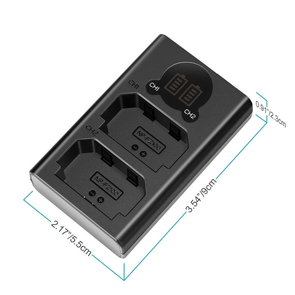 Cargador Neewer Dual USB para NP-FZ100 - detalle