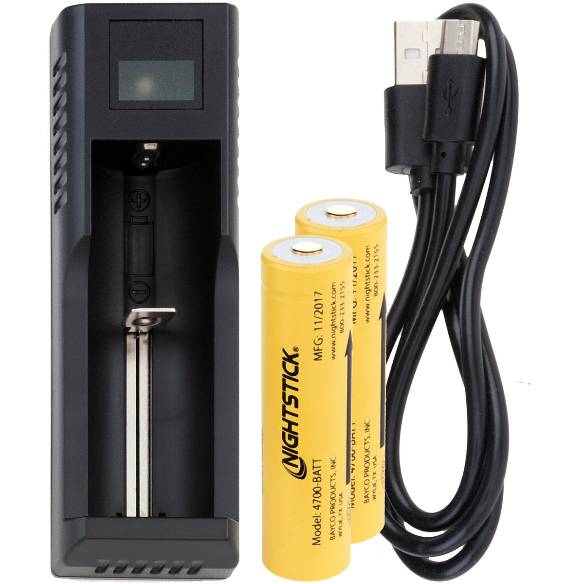 Cargador Nightstick Dual 18650 recargables Lithium-Ion Kit - vista principal