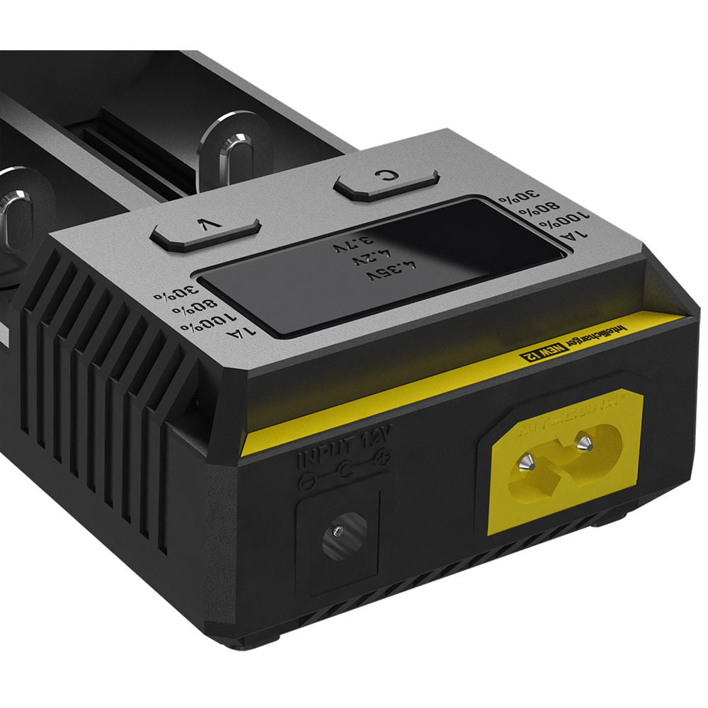 Cargador Nitecore i2 v2 Intellicharger - vista trasera