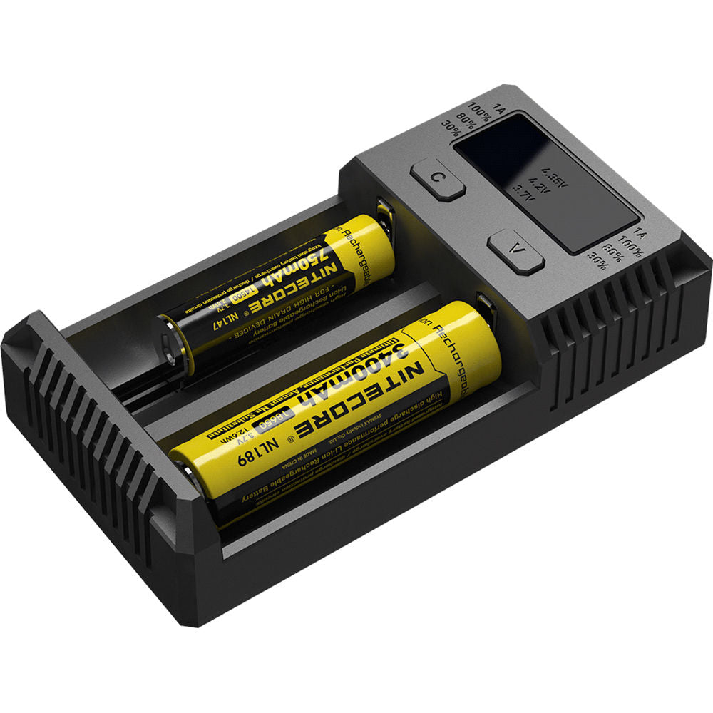 Cargador Nitecore i2 v2 Intellicharger - vista lateral