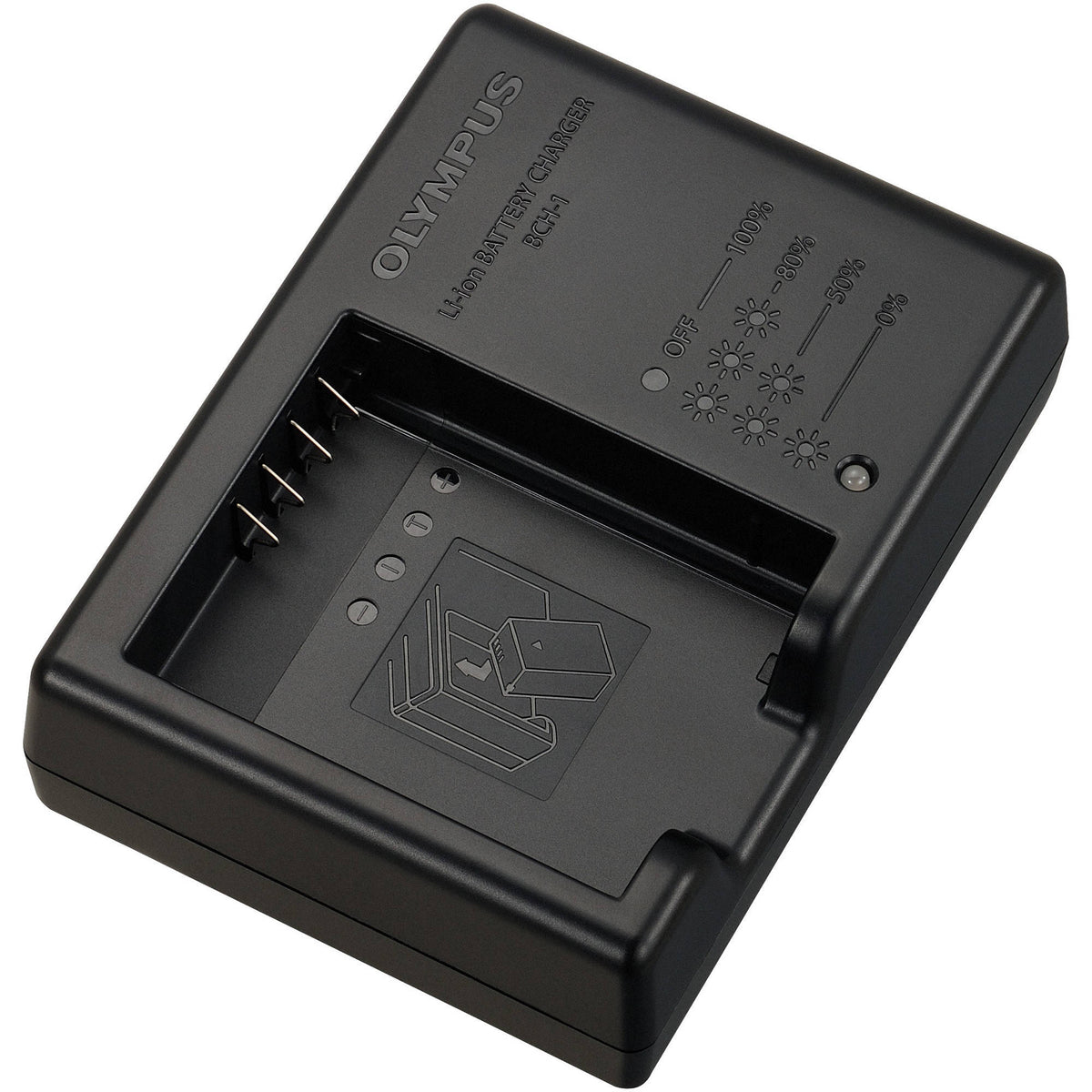 Cargador Olympus BCH-1 - vista frontal