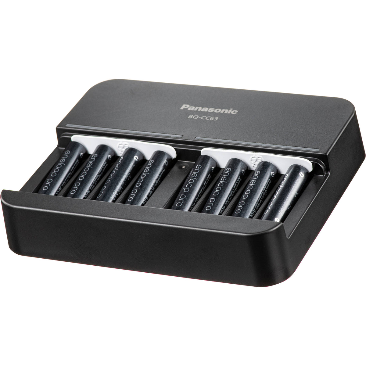 Cargador Panasonic eneloop pro recargables Ni-MH con (8 AAA ) - vista lateral