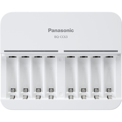 Cargador Panasonic eneloop recargables Ni-MH con (8 AA ) - vista frontal