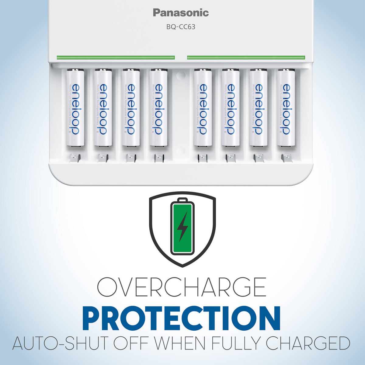 Cargador Panasonic eneloop recargables Ni-MH con (8 AAA ) - vista lateral