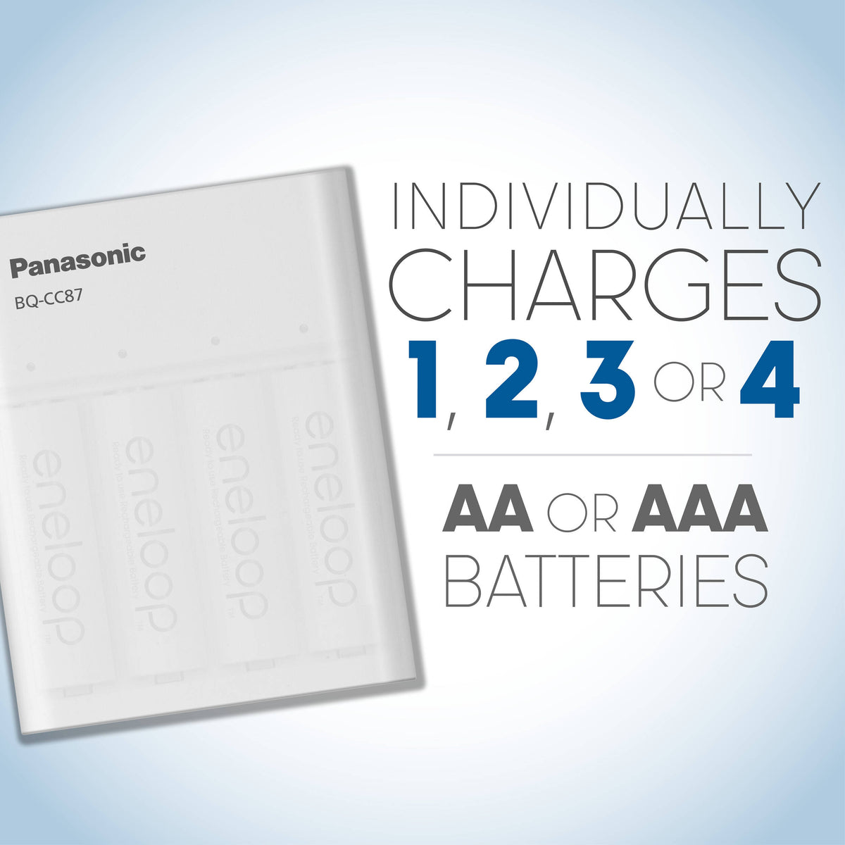 Cargador Panasonic Four Position eneloop Mobile Boost Kit con (AA, 4-Pack) - vista trasera
