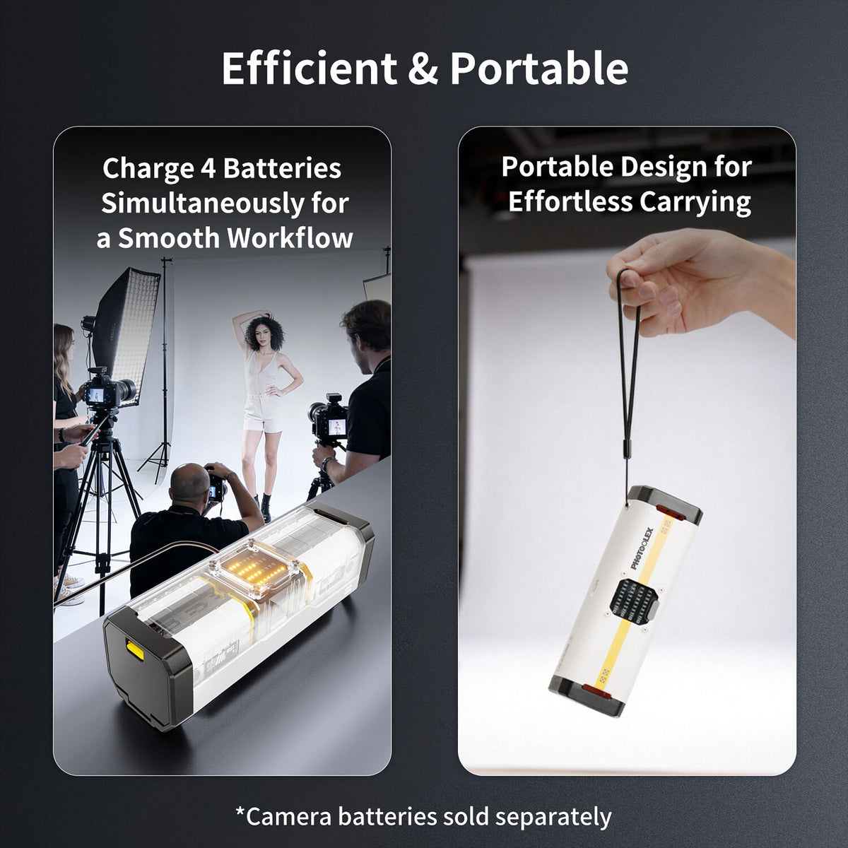 Cargador PHOTOOLEX BB4 4-Slot para FUJIFILM NP-W235 - contenido de la caja