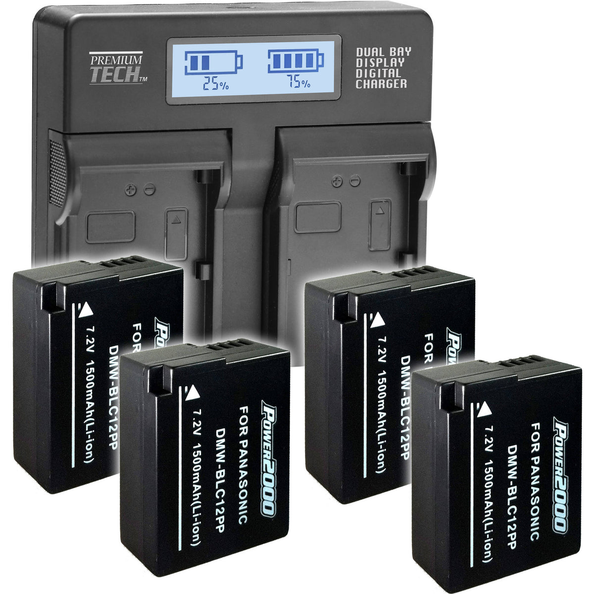 Cargador Power2000 DMW-BLC12PP 4- Kit con Dual-Bay - vista principal