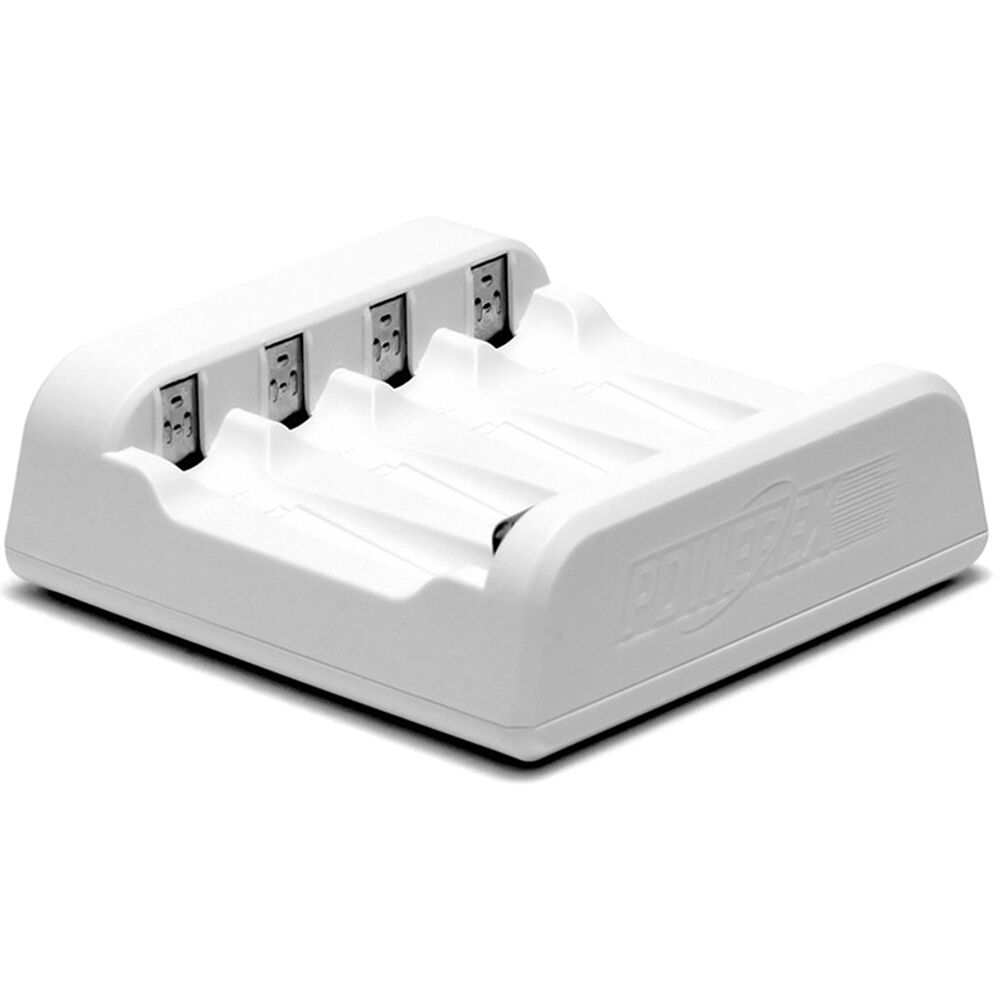Cargador Powerex MH-C401U USB Smart con 4 Powerex Pro NMH - vista frontal