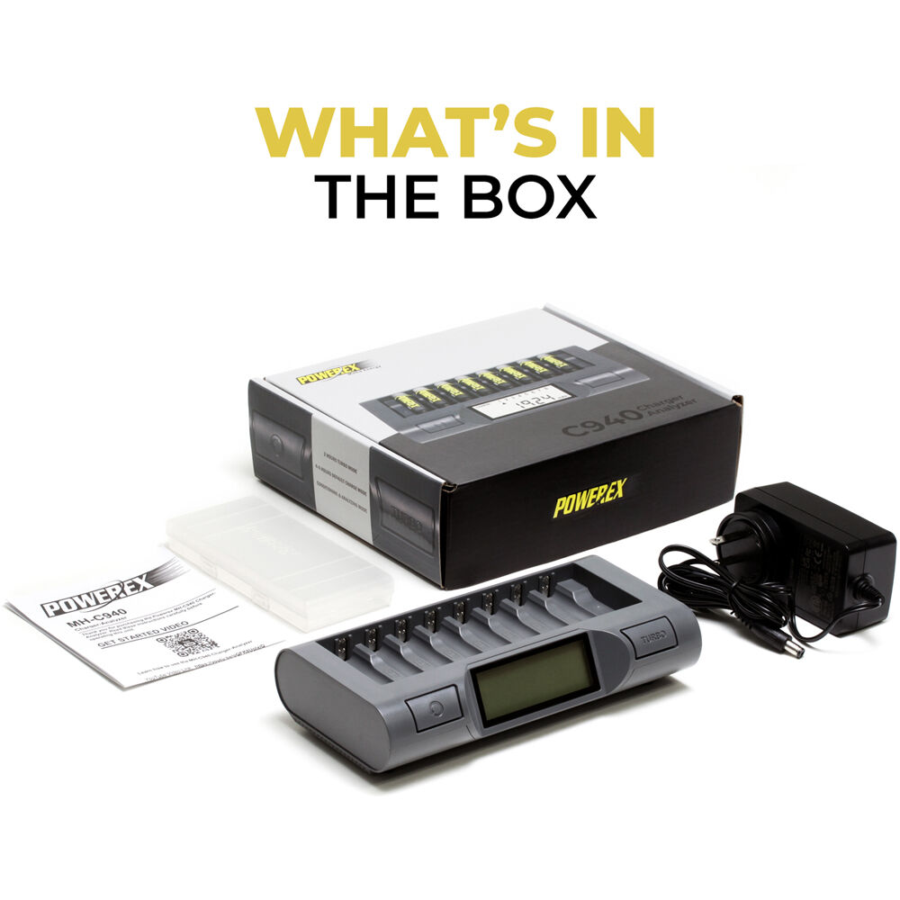 Cargador Powerex MH-C940-Analyzer - vista frontal