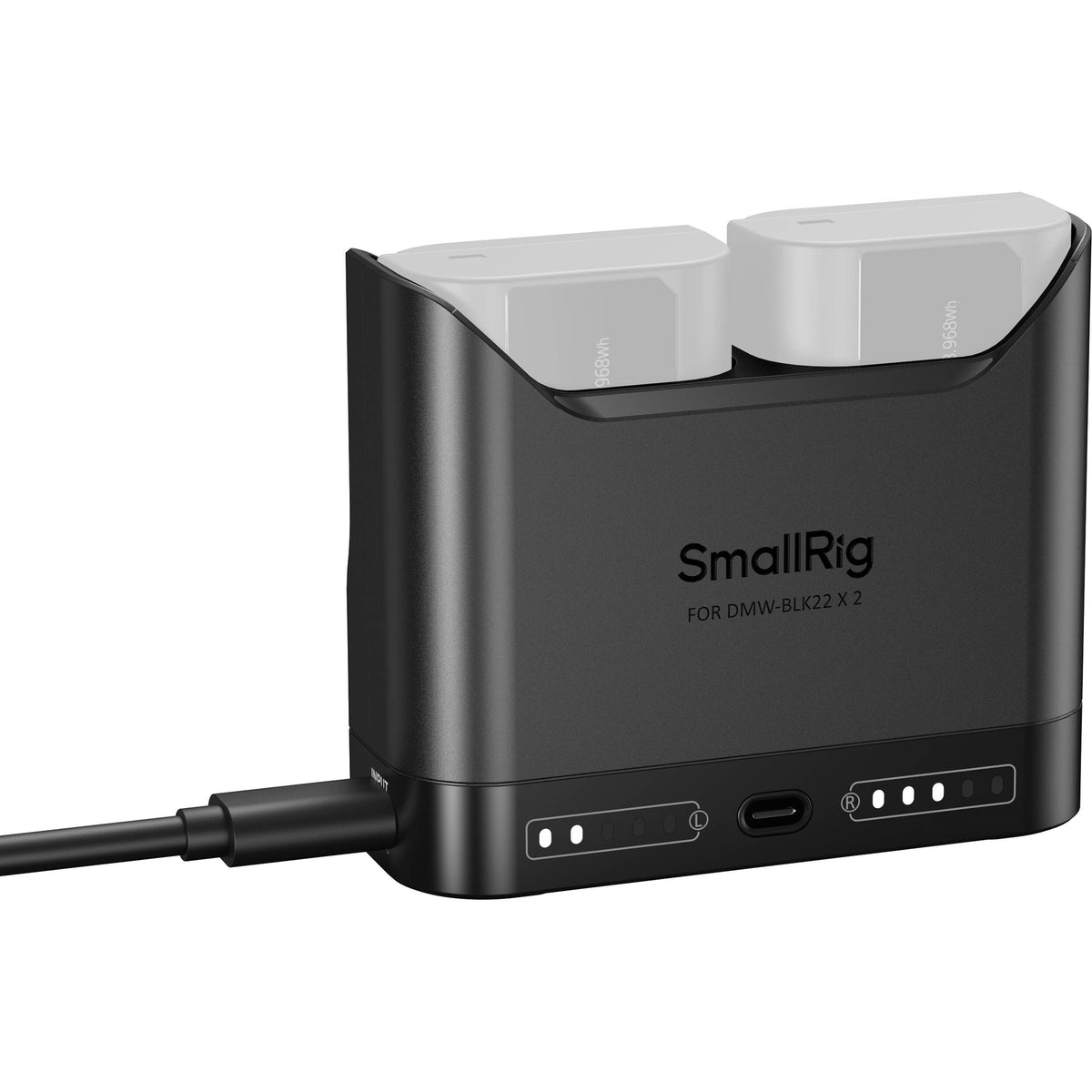 Cargador SmallRig DMW-BLK22 Camera Double Bay - vista lateral
