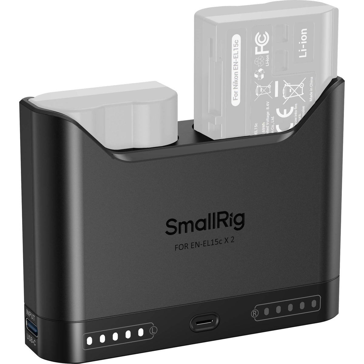 Cargador SmallRig EN-EL15c Camera Double Bay - vista frontal